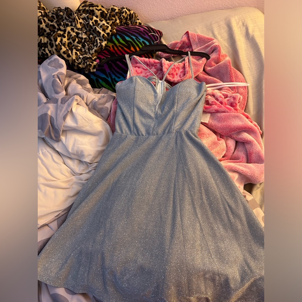 B. Darlin light blue dress